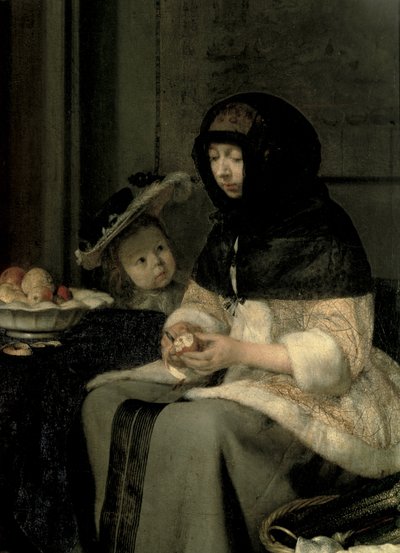 The Apple Peeler (detail) by Gerard ter Borch